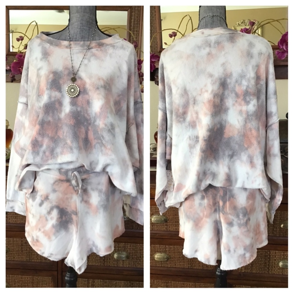 Free People Two-Piece Kelly Washed Short Set. NWT. - Picture 4 of 11